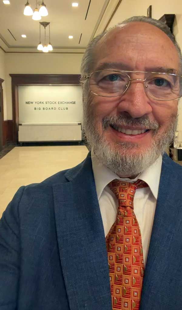 Frederick Ravid at the Big Board Club in the New York Stock Exchange